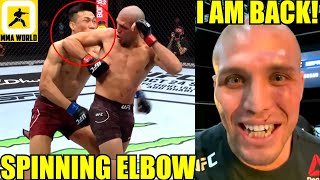 MMA Community Reacts to a Completely Reinvented Brian Ortega versus Korean ZombieDanaKhamzatUFC [upl. by Broida]