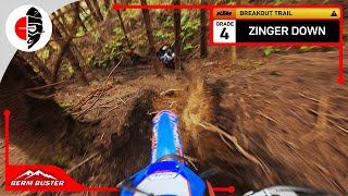 Berm Buster  KTM Loop 🟠 BREAKOUT TRAIL ⚠️ Zinger Down Grade 4 [upl. by Oicanata]