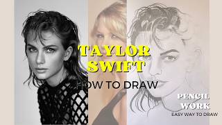 How to draw Taylor swift with loomis method 2024Taylor swift drawing videos [upl. by Dahcir]