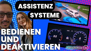 Assistenzsysteme Bedienen und auch Abschalten können zb Parkpilot Parkassistent Tempomat VW TRoc [upl. by Jallier]