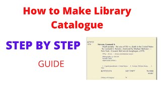 Cataloging how to make catalogue for library books according to ACCR 2 [upl. by Chi]