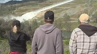 Oroville Dam spillway attracts onlookers after being used for the first time since 2019 [upl. by Nnaecarg627]