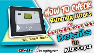 How To Air Compressor Controller All Function Discusses  Elektronikon Controller Atlas Copco [upl. by Esinal295]