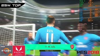 PES 2018  AMD Ryzen 3 3200U Vega 3  Gameplay Benchmark [upl. by Erda]