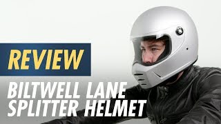 Biltwell Lane Splitter Helmet Review at CycleGearcom [upl. by Doowrehs]