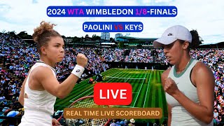 Jasmine Paolini Vs Madison Keys LIVE Score UPDATE Today Womens Tennis 2024 WTA Wimbledon 18Finals [upl. by Uase907]