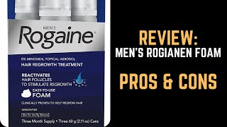 Review Mens Rogaine 5 Minoxidil Foam for Hair Loss [upl. by Aikram]