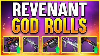 NEW META The MUST HAVE Revenant God Roll Weapons Destiny 2 [upl. by Keely]