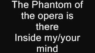 The Phantom of the opera Lyrics [upl. by Akcira]