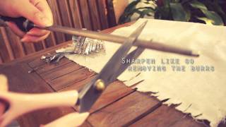 How to Sharpen Your Scissors works on fabric [upl. by Inavihs]