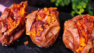 Best Ever Baked Sweet Potatoes with Cinnamon Sugar Butter  How to Bake Sweet Potatoes [upl. by Schoening]