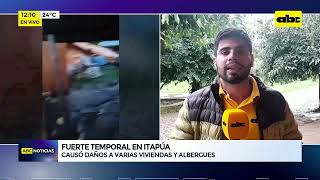 Viviendas y albergues destrozados en Itapuá [upl. by Gayel]