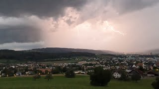 2 August 2024  Gewitter Schälchlihoger Urdorf  2033  2211 Uhr [upl. by Aihtnic]