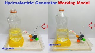 hydroelectric generator working model for school science project exhibition  diy  DIY pandit [upl. by Wheeler]