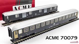 ACME 70079  H0 187  Set 2 carrozze Treno Rapido [upl. by Ellemac565]