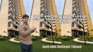 3bhk and 4bhk ultra luxury ready to move high rise in south Delhi Chattarpur  Risland sky mansion [upl. by Lawan]