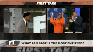 What fan base is the MOST entitled 🤔 First Take debates [upl. by Suciram]