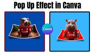 Pop Up Effect in Canva สร้างภาพป๊อบอัพด้วย Canva ครูอุดรสอนonline canva [upl. by Petulia]