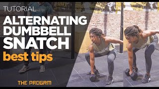 Alternating Dumbbell Snatch CrossFit Tutorial [upl. by Nnahgiel]