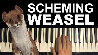 How To Play  Scheming Weasel Piano Tutorial Lesson  Kevin MacLeod [upl. by Junie324]