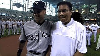 ALNL Muhammad Ali helps throw out the first pitch [upl. by Colton]