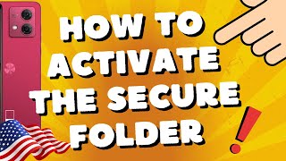 how to activate the secure folder for files Motorola Moto G54 5G G84 G73 G53 and Edge 40 [upl. by Lerud]