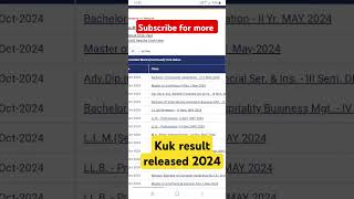 kuk result released 2024 shorts youtubeshorts ytshorts youtube kuk subscribe youtubevideos [upl. by Rednazxela560]