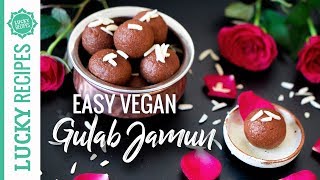 Vegane Quarkbällchen in Rosensirup  Einfaches Gulab Jamun Rezept [upl. by Roselle]