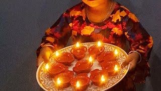 দিওয়ালী তে জলপ্রদীপ জ্বালাচ্ছি। Lighting Water Lamp On Diwali 2024। [upl. by Notirb]