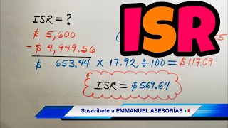 Cómo Calcular el ISR Impuesto Sobre la Renta Bien fácil y Rápido [upl. by Attenehs]