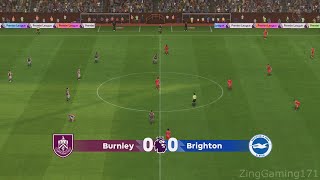 Burnley vs Brighton  Premier League Full Match Gameplay  FC 24 [upl. by Oikim]