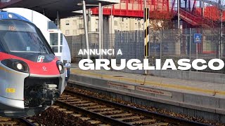 Annunci alla Stazione di Grugliasco [upl. by Oicaro]