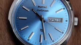 Unboxing HMT Kohinoor Quartz watches with Light Blue and Pink SunRay Dial hmt hmtwatches [upl. by Deenya]