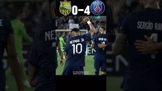 PSG VS FC Nantes French Cup Final Messi and Neymar Rocket Goals youtube football shorts [upl. by Kelcie]