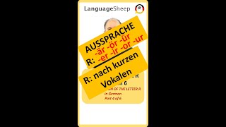 Teil 46  Aussprache R nach kurzen Vokalen  Pronunciation of R after short vowels in German [upl. by Etnoved561]