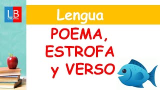 POEMA ESTROFA Y VERSO para niños ✔👩‍🏫 PRIMARIA [upl. by Hatch681]