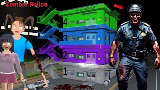 Zombie Polisi This Police KOBAN 🧟‍♂️😱  Sakura School Simulator😱 Horror story 👺 [upl. by Renner]