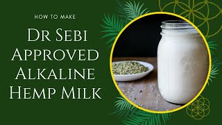 How To Make Dr Sebi Approved Alkaline Hemp Milk [upl. by Asilegna518]