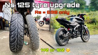 Ns 125 big tyre upgrade  140 or 160 tyre lagaw confused 🤔  ns125 [upl. by Clarice]