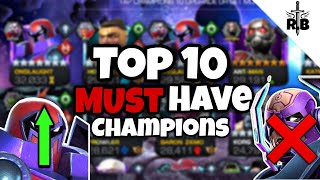 Top 10 Must Have Champions in Marvel Contest Of Champions [upl. by Akeem]