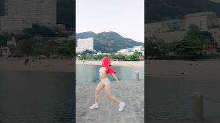 Wait till the End  Dinero Dance before Swimming Repulse Bay Beach Hong Kong dancer ofwhk [upl. by Terena917]