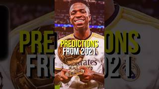 Football Predictions from 2021 Rodri Ballon Dor👀 [upl. by Leverett]