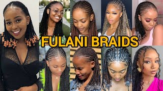 Flawless Fulani Braids in 2024  Fulani Braids Hairstyles for Black Women  Ghana Weaving  Cornrow [upl. by Ploch]