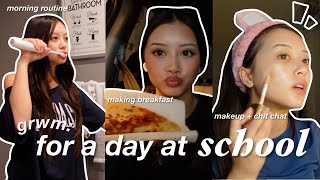 grwm SCHOOL MORNING ROUTINE 🌤️sophomore [upl. by Halie]