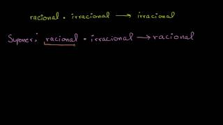 Demostración de que el producto de un racional con un irracional es irracional [upl. by Kerwinn469]