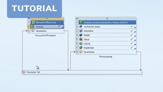 CADFEM Tutorial Nr 15  Parametrische ExcelTabelle in ANSYS®Workbench™ [upl. by Rafaela]