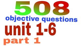 508 ka mcq unit 16 ajay mala prakashan part 1 [upl. by Ocsisnarf]