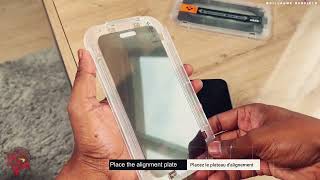 How to install Spigen GlastR EZ Fit AntiEspion tempered glass for iPhone 15 Pro and 15 Pro Max [upl. by Meunier]