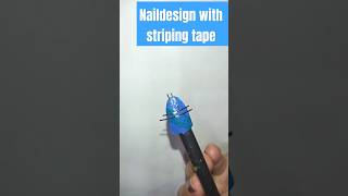 NAIL 💅 DESIGN WITH STRIPING TAPE shorts stripingtapenailart tapenaildesign tapenailart viral [upl. by Nosoj257]