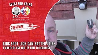 Ring Spot Light Cam Battery Life  Recharge Time after 1 MONTH [upl. by Gadmann364]